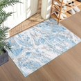 thumbnail image 1 of DEXDE Entryway Area Rugs 2x3 Washable Modern Abstract Door Mat Indoor Soft Small Carpet Non Slip Low Pile Throw Rug for Entrance Bedroom Kitchen Bathroom Laundry, Blue, 1 of 8