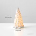 thumbnail image 3 of White Ceramic Christmas Tree Night Light with Textured Surface and Warm Glow for Bedroom and Living Room Shelf, Tabletop Decoration, 3 of 5