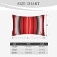 thumbnail image 4 of Salouo Red Black and White Serape Blanket Stripes Print Print Pillow Case Cover,Wrinkle-Free Bed Pillow Cover Pack of 1 Home Decor Fade-Resistant and Stain-Resistant ,Pillows Not Included-14"x20", 4 of 6