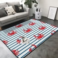 thumbnail image 3 of Area Rugs For Living Room Decor - Cute Red Crabs With Nautical Soft Anti Slip Throw Washable Rugs 5x7 For Bedroom, Indoor Carpet For Bedroom Living Room 80x58In, 3 of 7