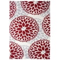 thumbnail image 1 of Tapis Modernes de Conception de Cercles Floraux 6' 6" x 9' Rouge, 1 of 10