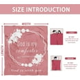 thumbnail image 6 of God is My Comforter Blanket - Scripture Blanket with Healing Caring Inspirational Faith Prayer Religious Gifts for Women Christian Bible Verse Throw Blanket (God Pink, 50 X 60 Inches), 6 of 6