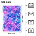 thumbnail image 2 of FORMRS 1-Subject Spiral Notebook 8" x 5" College Ruled 60 Refillable Sheet A5 Hard Cover, Purple Starfish Pattern, 2 of 7