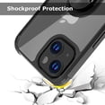 thumbnail image 5 of Compatible with iPhone 13 6.1 inch Case, Crystal Clear Ring Holder Military Grade Protective Shockproof Silicone Phone Cover for iPhone 13 6.1 inch, Black, 5 of 14