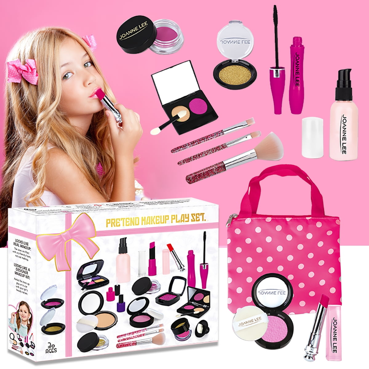 Perfect Play Kit for Girls, Girls Toys Makeup Kit for Toddlers Kids