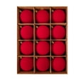 thumbnail image 2 of Dmlowu 12Pcs Velvet Flocked Christmas Ornaments, Plush Matte Shatterproof Christmas Ball Ornaments, Red Christmas Decorations for Xmas Tree Holiday Party, 2 of 7