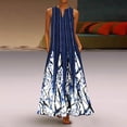thumbnail image 1 of zanvin Robes d'Invitée de Mariage pour Femmes, Robe Longue Sans Manches Ample à Col en V Imprimée de Style Rétro pour Femmes, 1 of 5