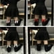 thumbnail image 4 of Sonducket Calcetines finos hasta la rodilla de nailon a la moda y cómodos para mujer, medias largas opacas por encima de la rodilla con lazo Type3 NO3, 4 of 6