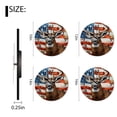 thumbnail image 2 of Non-Ticking Sweep Movement Wall Clock Battery Operated Analog Wall Clocks Decorative for Bedroom-American Flag Deer Forest Print(16inch), 2 of 4