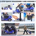 thumbnail image 6 of All-Terrain Mobility Scooter with USB Charge,300lbs Foldable Powered Wheelchair for Adult,Compact Heavy Duty Mobile for Travel,Removable Battery,Silver, 6 of 13