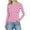 Pink, variant on SwiftWear Women's Polka Dot Slim Fit Crew Neck Long Sleeve Shirt Ribbed Knit Top Stretch Soft Casual Base Layer Tee, White