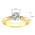 thumbnail image 4 of SuperJeweler 3/4 Carat Moissanite Solitaire Engagement Ring in 14 Karat Yellow Gold, 4 of 5