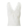 thumbnail image 3 of VISgogo Mujeres Encaje Flor Chaleco, Sin Mangas Escote en V Profundo Slim Fit Tank Tops Verano Camisola Ropa VISgogo moda, 3 of 9