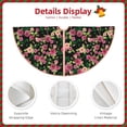 thumbnail image 4 of Daiia Rose Flowers Drawing Merry Christmas Tree Skirt , Xmas Large Lace-up Tree Skirt, Santa Snowflakes Rustic Home Decorations New Year Party Farmhouse Decor-48", 4 of 7