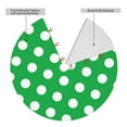 thumbnail image 2 of Rateoe Green And White Polka Dot Print Christmas Tree Skirt 36" for Xmas Holiday New Year Party Circle Tree Mat Ornaments Decoration, 2 of 7