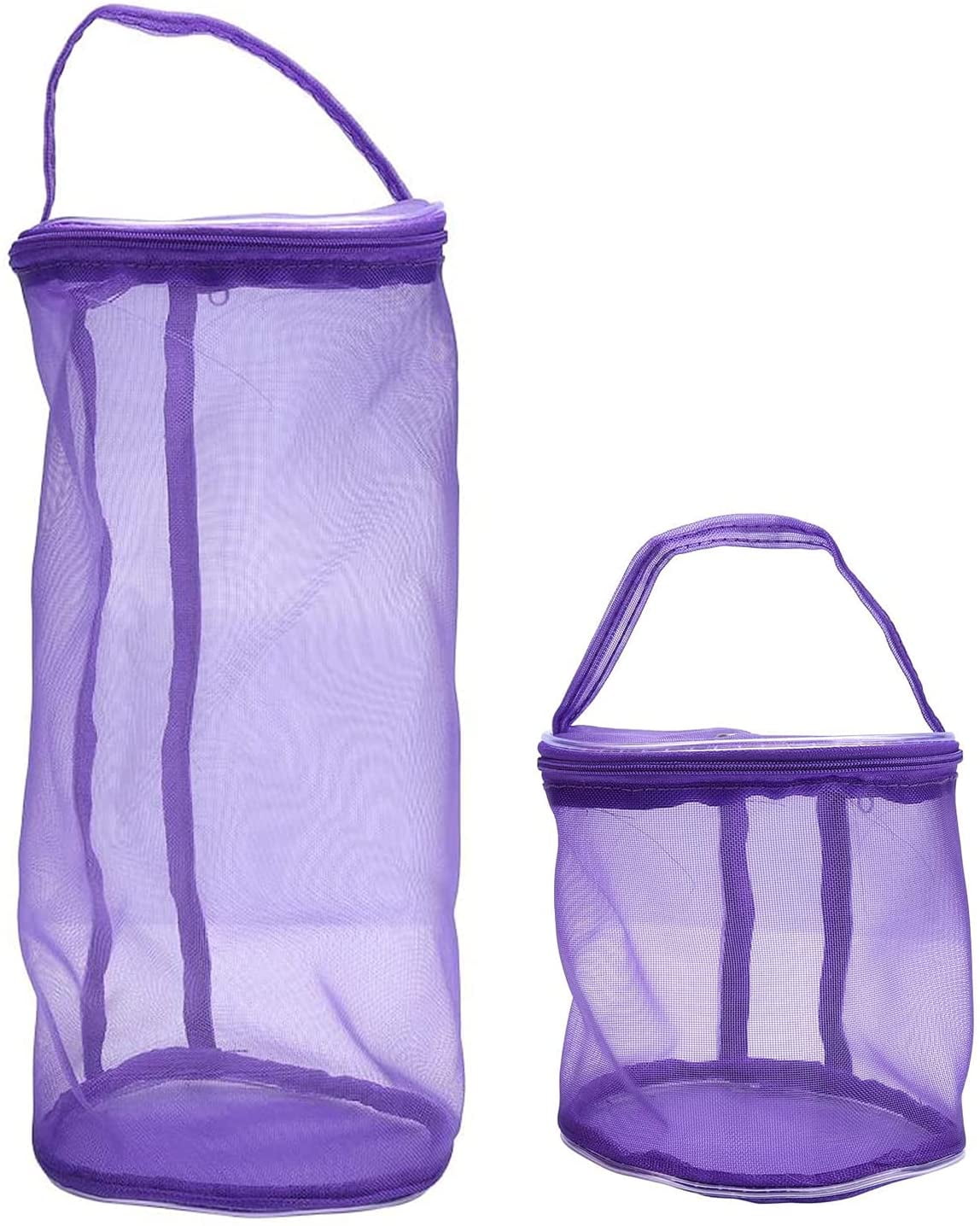 2 Pieces Empty Yarn Storage Bags, Mesh Holder Yarn Storage Organizer, Mini Yarns Drum Knitting