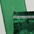 thumbnail image 3 of MEEDEE Cinta de Terciopelo Verde con Alambre de 2,5 Pulgadas Cinta de Terciopelo Verde Oscuro Cinta de Navidad de Terciopelo Triturado 10 Yardas Cinta de Navidad Verde Esmeralda para Decoración de Árb, 3 of 3