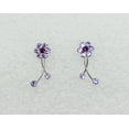 thumbnail image 4 of Faship  Purple Crystal Floral Necklace Earrings Set, 4 of 5