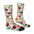thumbnail image 3 of Uemuo Vegetables Pattern Women's Crew Socks, Soft Durable Breathable Moisture-Wicking with Odor Control Cotton socks, 3 of 9