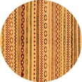 thumbnail image 1 of Ahgly Company Indoor Round Abstract Orange Modern Area Rugs, 6' Round, 1 of 4