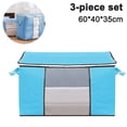 thumbnail image 1 of 3 Pack Clothes Storage Bags, Large Capacity Clothing Closet Organizer, 1 of 5
