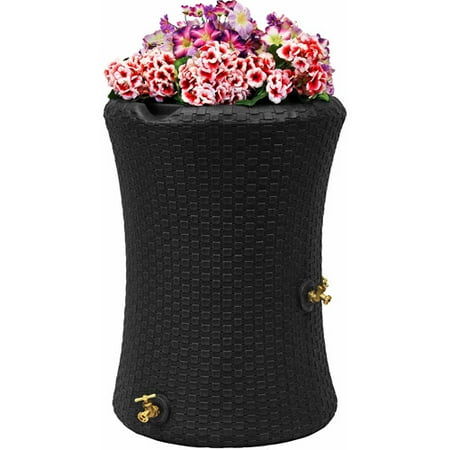 Nantucket Harvest - Impressions 50-Gallon Nantucket Rain Saver, Black