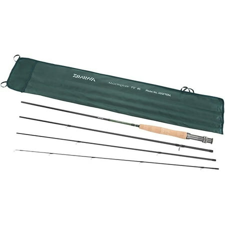 Daiwa Algonquin 4-Piece 9 0 Aluminized Steel Long-Lasting Fly Fishing Rod (Adult)