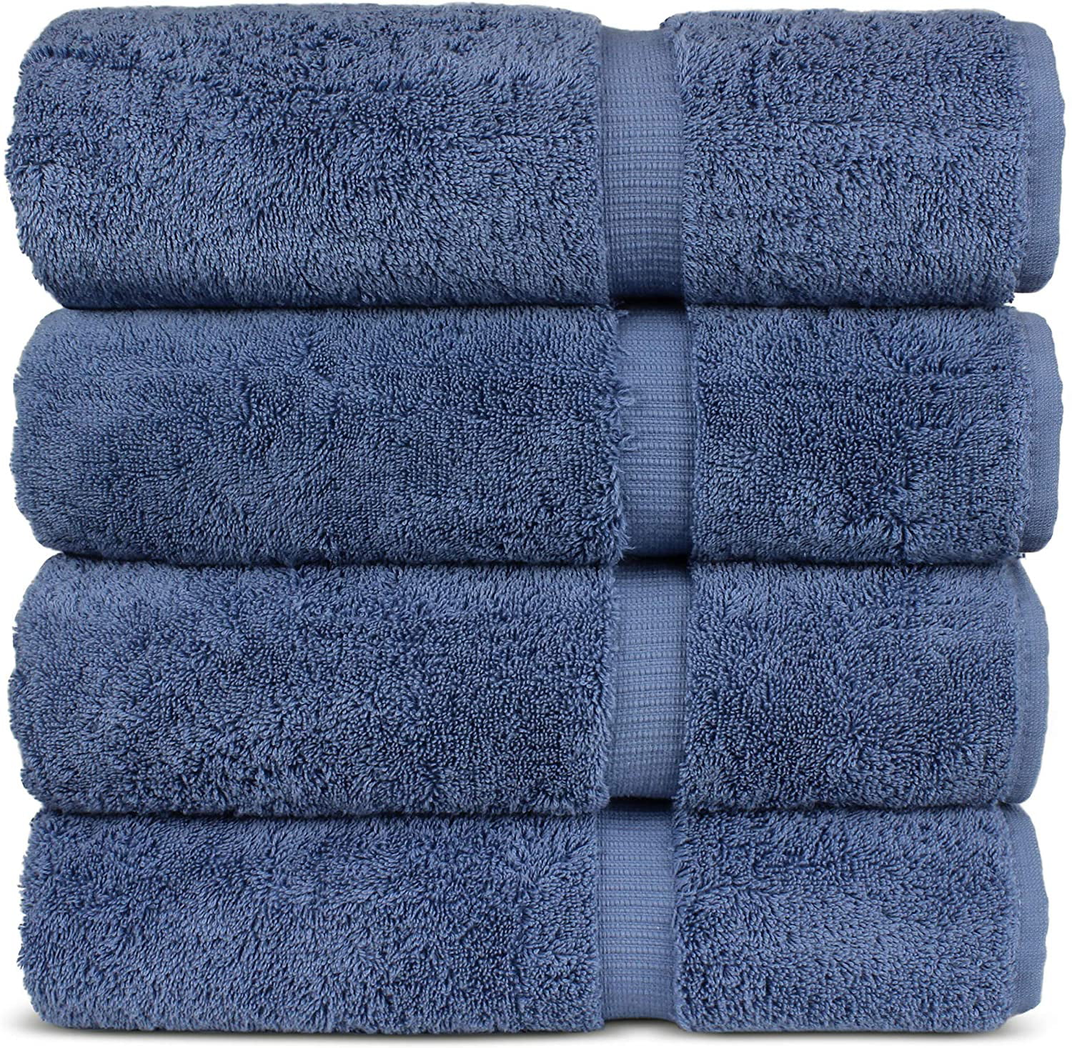 Chakir Turkish Linens Cotton Luxury Hotel & Spa Bath Towel  Set of 4 Wedgewood 