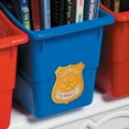 Police Badge Name Tag Stickers For Kids - 50 Pack, Glossy Role-Play Stickers For Parties & School