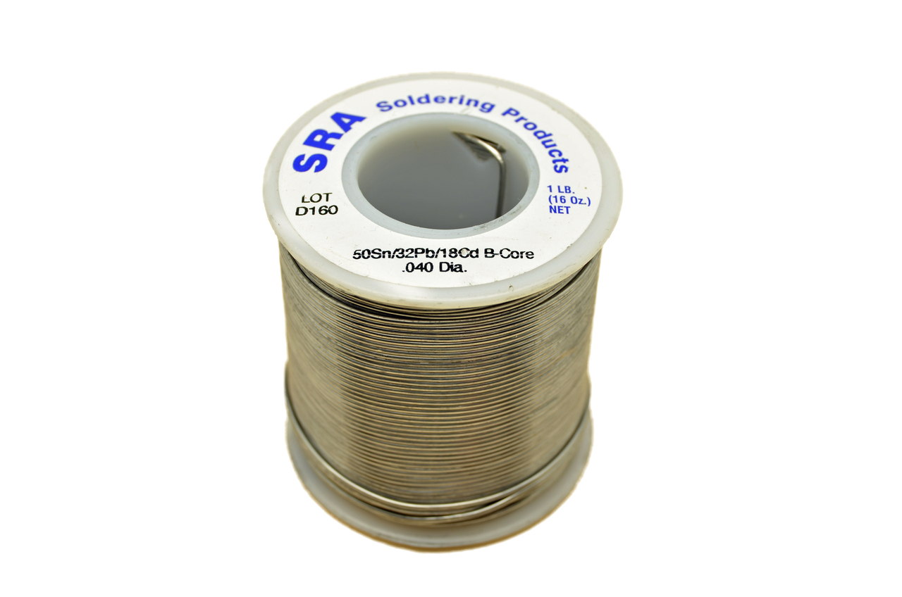SRA Lead Free Acid Flux Core Solder, Pure Tin .040Inch, 1Pound Spool