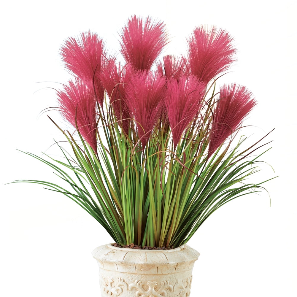 Faux Pampas Grass Picks Set Of 3 Outdoor Or Indoor Decorative