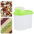 thumbnail image 3 of Sealed Jar with Lid Food Storage Dispenser Storage Box Plastic Rice Container PP Kitchen Rice Cereal Bean Preservation Box, 1.9L, Green, 3 of 6