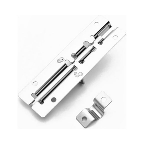 4Inch 304 Anti-theft Latch Thumb Lock for Bathroom Door Window Latch (Silver)