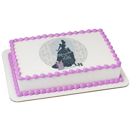 Disney Princess Cinderella Even Miracles 1 4 Sheet Image Cake