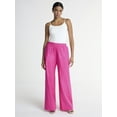thumbnail image 2 of Scoop Women's Linen Blend Wide Leg Pants, 32" Inseam, Sizes XS-4X, 2 of 3