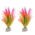 thumbnail image 1 of 2uds Acuario Plantas, Artificial Pez Tanque Planta, Rosa, 5.12, 1 of 7