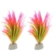 thumbnail image 1 of 2uds Acuario Plantas, Artificial Pez Tanque Planta, Rosa, 5.12, 1 of 7