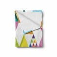 thumbnail image 2 of Geometric Soft Flannel Fleece Throw Blanket, Irregularly Aligned Rhombus and Triangle Funky Colorful Mosaic Tiles, Cozy Plush for Indoor and Outdoor Use, 70" x 90", Multicolor, by Ambesonne, 2 of 6