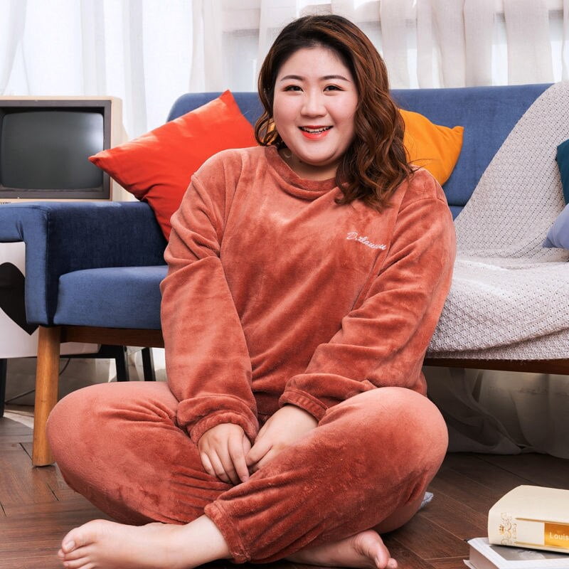 Beileda Pyjama Femme Chaud Winter Coral Velvet Pajama Set Fleece Sleepwear Homewear Thick Warm Velvet Female Male Suit Pyjama 4xl Other