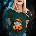 thumbnail image 5 of Ahadesign Womens Halloween Costumes 2026 Halloween Shirt Women Letter Print Graphic Plus Size Fall Tees Tops (Dark Green,M), 5 of 8