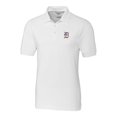 thumbnail image 2 of Men's Cutter & Buck White Detroit Tigers Big & Tall Americana Advantage Pique DryTec Tri-Blend Polo, 2 of 3