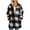 Pink, variant on FNFHFY Women Flannel Fleece Shacket Jacket Lapel Zip Up Long Plaid Faux Fur Coat Winter Oversized Warm Checkered Fuzzy Jackets with Pockets