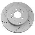 thumbnail image 5 of TRQ Rear Performance Brake Rotors Set Premium G-Coated Cross Drilled & Slotted Fits Select 2007-2015 Mazda CX-9, 5 of 6
