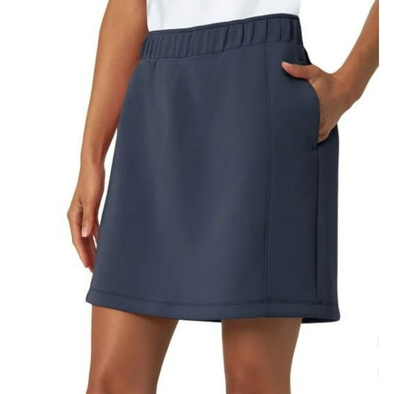 Mondetta Women's Size 2X (20W-22W) High Rise Pull-On Skort, Navy Blue