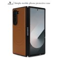 thumbnail image 3 of Vintage Case Designed for Samsung Galaxy Z Fold 6, PU Leather + PC Magsafe Folding Case Shockproof Classic Anti-drop Anti-Scratch Phone Cover Compatible with Samsung Galaxy Z Fold 6, Brown, 3 of 12