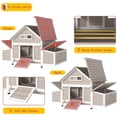 thumbnail image 3 of PETSCOSSET Large Chicken Coop Outdoor, Expandable Hen House with 6 Nesting Boxes & 3 Perches for 2-5 Chickens, 3 of 10