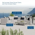 thumbnail image 2 of Modway Saybrook Outdoor Patio Upholstered 5-Piece Sectional Sofa in Gray, 2 of 10