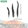 thumbnail image 3 of Uxcell Paquete de 20 Plumas para Manualidades, Plumas Naturales Esponjosas Negras de 9.84-11.81 Pulgadas para Decoraciones de Bodas, 3 of 6