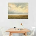 thumbnail image 3 of JEUXUS  Framed Canvas Print Wall Art Watercolor Dusk Sky Over Green Field Nature Wilderness Illustrations Modern Rustic Relax/Calm Cool for Living Room, Bedroom, Office, 3 of 5