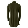 thumbnail image 4 of DHFJKG Cardigan Sweaters For Women Knitted Solid Color Long Sleeve Loose Fit Open Front High-Low Jackets Lightweight Soft Outerwear, 4 of 9